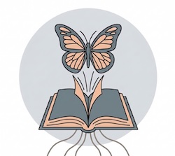 Educators book laying down with butterfly